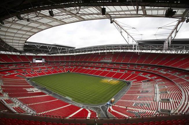 É um dos campos de futebol mais famoso do mundo, do Clube de Futebol Manchester United, conhecido como ‘Teatro dos Sonhos’ / Foto: Londres 2012 